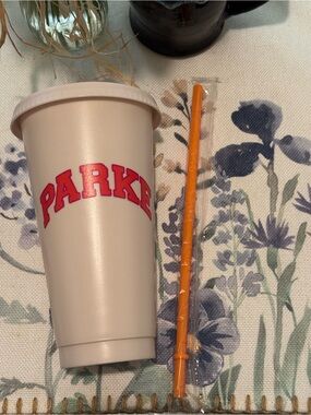 Parke x Dunkin Collab Reusable Special Edition Cup with Straw